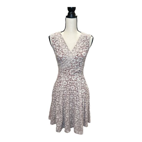 Anthropologie | Dresses | Anthropologie Maeve V Neck Sleeveless Fit Flare  Floral Lace Mini Dress Size Xs | Poshmark